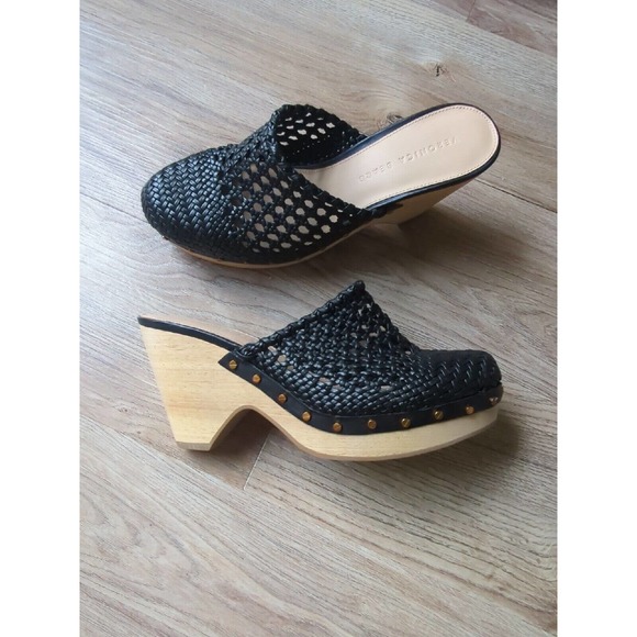 Veronica Beard Hardie Woven Jute Perforated Breathable Clogs
